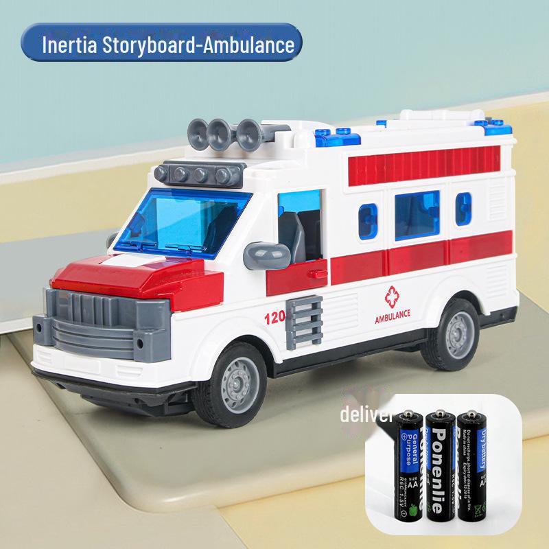 Rechargeable Wireless Remote Control Ambulance Toy with Light and Sound Effects - Perfect Birthday Gift for Boys
