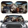 1Pcs Playful Cats Car Windshield Sun Shade, Playful Design, Easy Installation