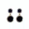Black Hanging Long Earrings for Women Triangle Square Statement Drop Earrings 2025 boucle oreille femme Fashion Jewelry