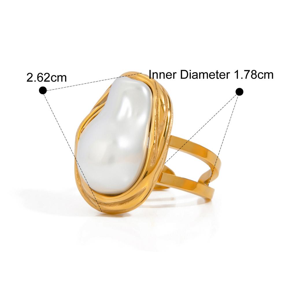Yori Distinctive Special Shaped Resin Pearl Open Bracelet Bangle 18K Gold Plated Fashion Women Trendy Jewelry Gifts Bijoux