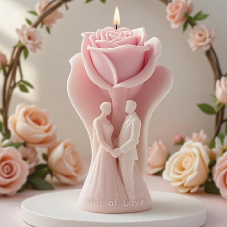 Rose Candle Molds for Candle Making,Silicone Candle Mold Rose Epoxy Resin Casting Molds for Diys Crafts,Candle,Soap