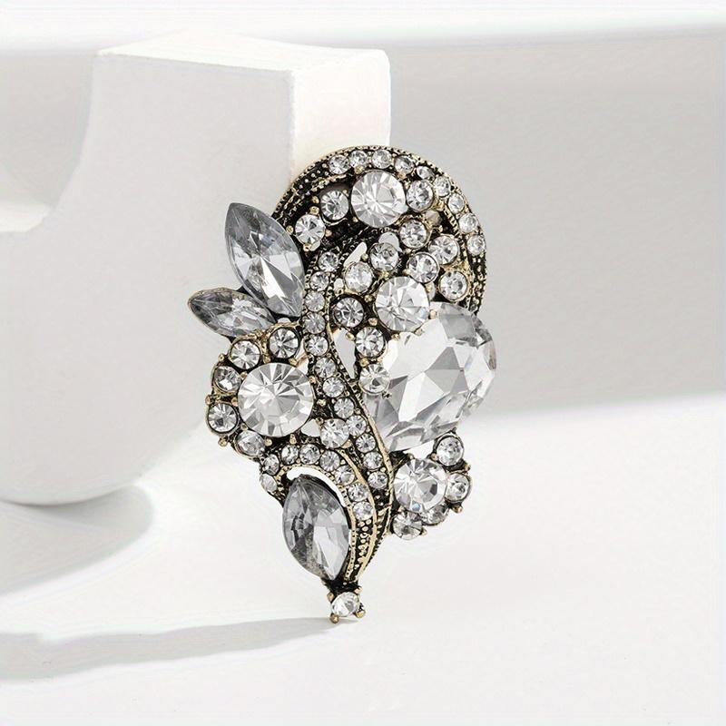 

[Vibrant Rhinestone Brooches] Vibrant Rhinestone Brooches - Elegant Vintage-Inspired Design with Colorful Gemstones, Perfect for Daily Wear or Gifting