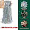 5000Pcs Dazzling Colorful Silk Decoration 47cm Christmas Icicle Tinsel Set  Curtain Decoration