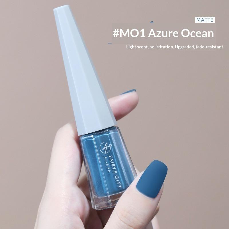 Water-based, Non-peelable, No-bake, Long-lasting, Waterproof, Non-fading, Matte, Frosted, Elegant Nail Polish.