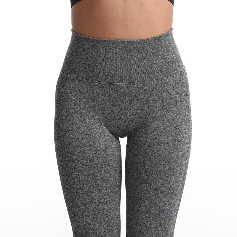 Pantaloni de Yoga cu Talie Înaltă, Culoare Piersică, pentru Ridicarea Șoldurilor - Fără Șifonare, Strâmți și Elastici pentru Fitnessul Femeilor