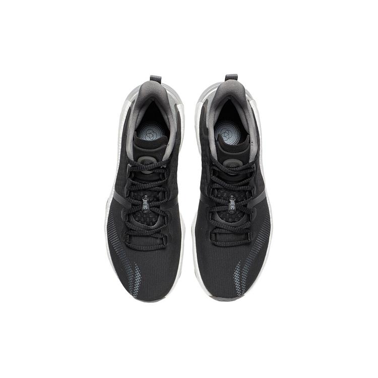 Li Ning Wujie 3 Cushioning Slip Resistant Abrasion Resistant Low top Casual Shoes Men's Black Gray AFVS003-3