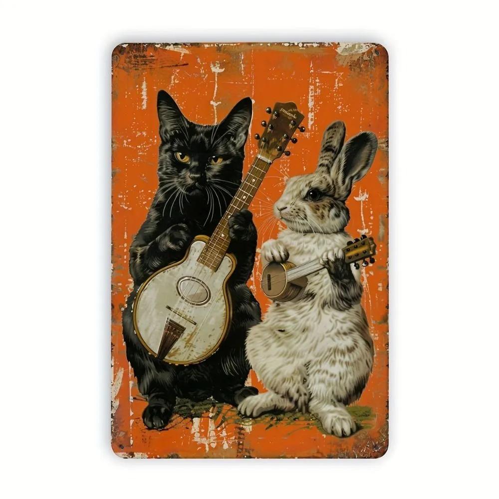 Retro Tin Puppy Christmas Toys Metal Wall Sign 20x30cm Holiday Home Decor