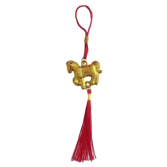 Chinese New Year Decorations 2026 Year of Horse Lucky Feng Shui Charm Zodiac Horse Hanging Tassel Pendant for Fortune Wealth Success Home Car Bonsai