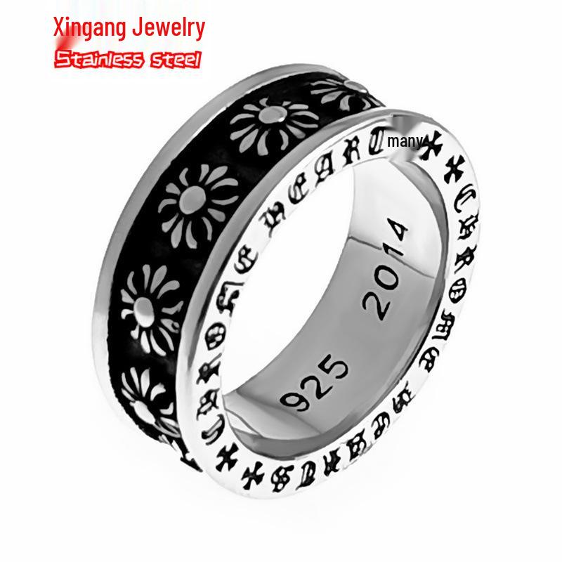 Titanium Steel Cross Ring for Men - European & American Hip Hop Style Jewelry