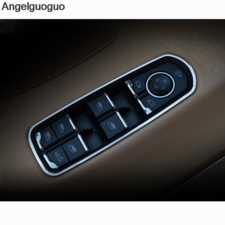 Car Styling Car Window Glass Lift Buttons Frame Decoration Cover Trim For Porsche Panamera Cayenne