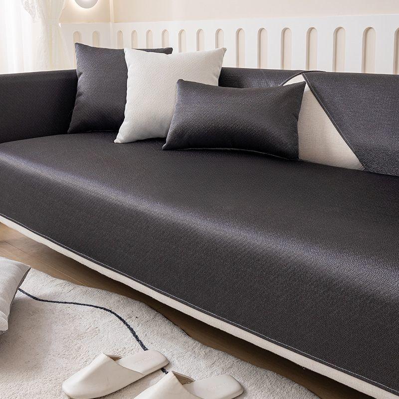 Ice Silk Sofa Cushion Summer Summer Non-Slip Summer Mat Cushion Washing Ice Cushion Sofa Cover Back Towel Cover Cloth