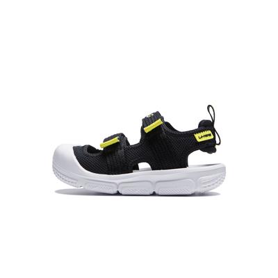 Li Ning Kinder Synthetikleder Buchstaben Hohl Sandalen Kinder Sandalen Schwarz YKKU020-3