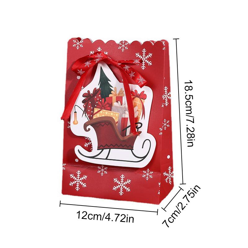 5ks vánoční cukroví sušenky Bowknot Santa Claus Stick Ponožky Balení Balení Party potřeby