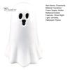 Home Decor Accent Ceramic Hollow Ghost Night Light, Cute Halloween LED Glow Lights Lamp, White Ceramics Figurine for Holiday Party Decoration