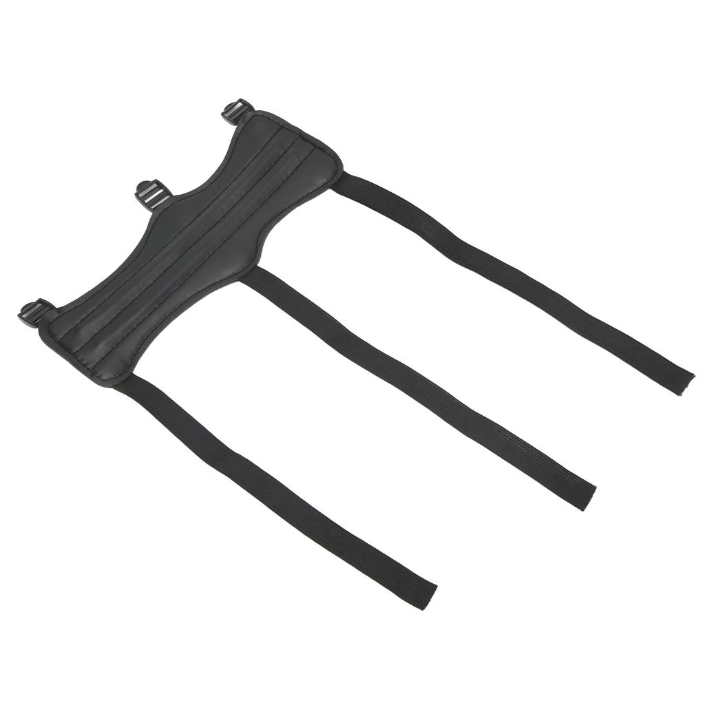 Shooting Arm Protector PU Leather Black Universal Archery Arm Guard for Archery Hall Scenic Spot
