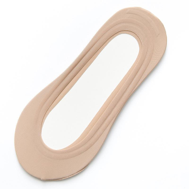 Ice Silk Non-Slip Invisible Cotton Bottom Socks - Women's Shallow Mouth Black High Heels Socks