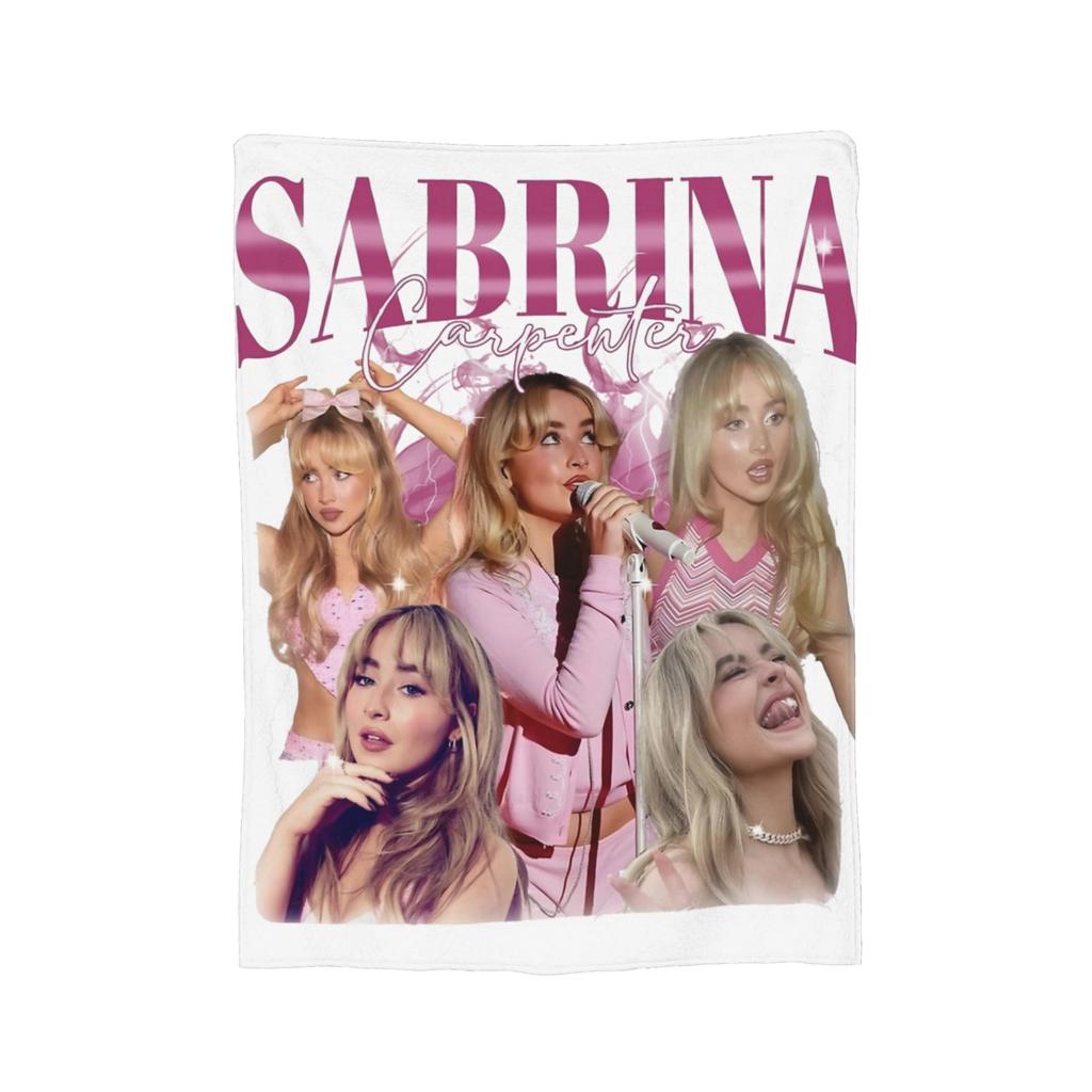 Sabrina Carpenter Blanket Fleece Spring/Autumn Portable Lightweight Throw Blanket for Bedding Travel Plush Thin Quilt