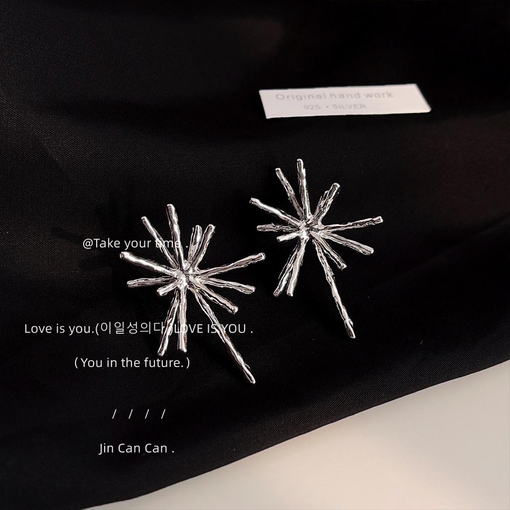 Gorgeous fireworks~ Design plating 14K personalized stud earrings earrings