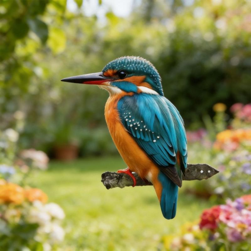 Metal Bird Home Garden Display with Color Finish and Branch Mount for Yard Fence Tree and Balcony Styling for Home Use