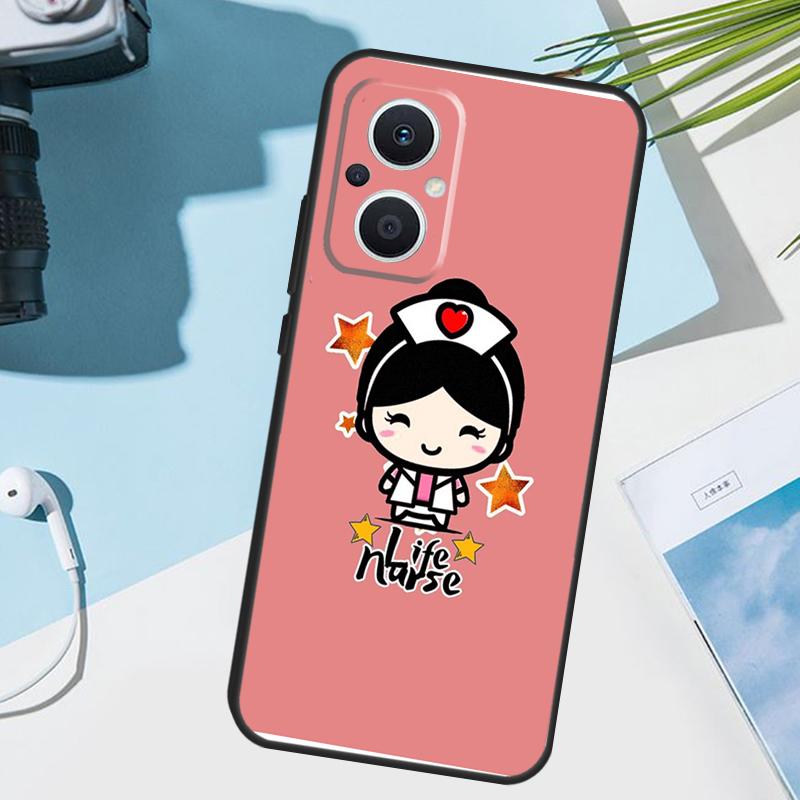 

Cartoon Medicine Doctor Nurse Cover For OPPO Reno 12F 11F 13F 14F 8T 7 8 Lite 10 11 12 13 14 OPPO Find X9 X8 X6 X5 Pro Case OPPO Reno7 4G