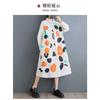 New Loose Large Size Printing Splicing Casual Simple Sweet Long-sleeved Dresses