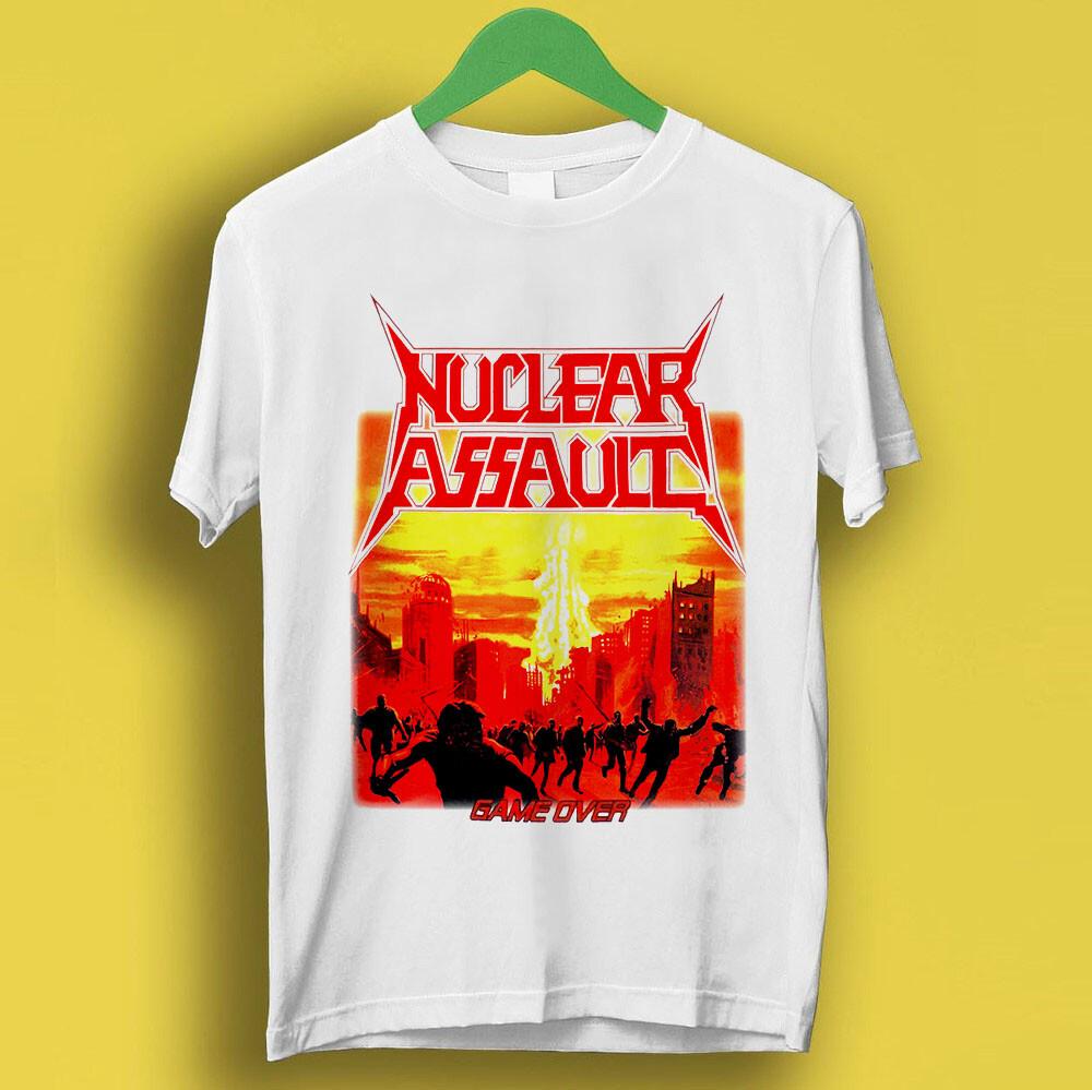 

Nuclear Assault Game Over S.O.D. Anthrax Hirax Megadeth Gift Tee T Shirt P252 S