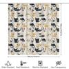 Watercolor Cat Shower Curtain Black White Gray Yellow Orange Grey Red Design Fabric Waterproof Bathroom Decor Custom Size Availa