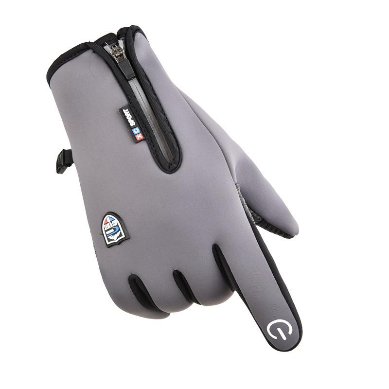 Winter Cycling Gloves Men's and Women's Velvet Warm Windproof Waterproof Non-slip Touch Screen Outdoor Sports Ski Gloves