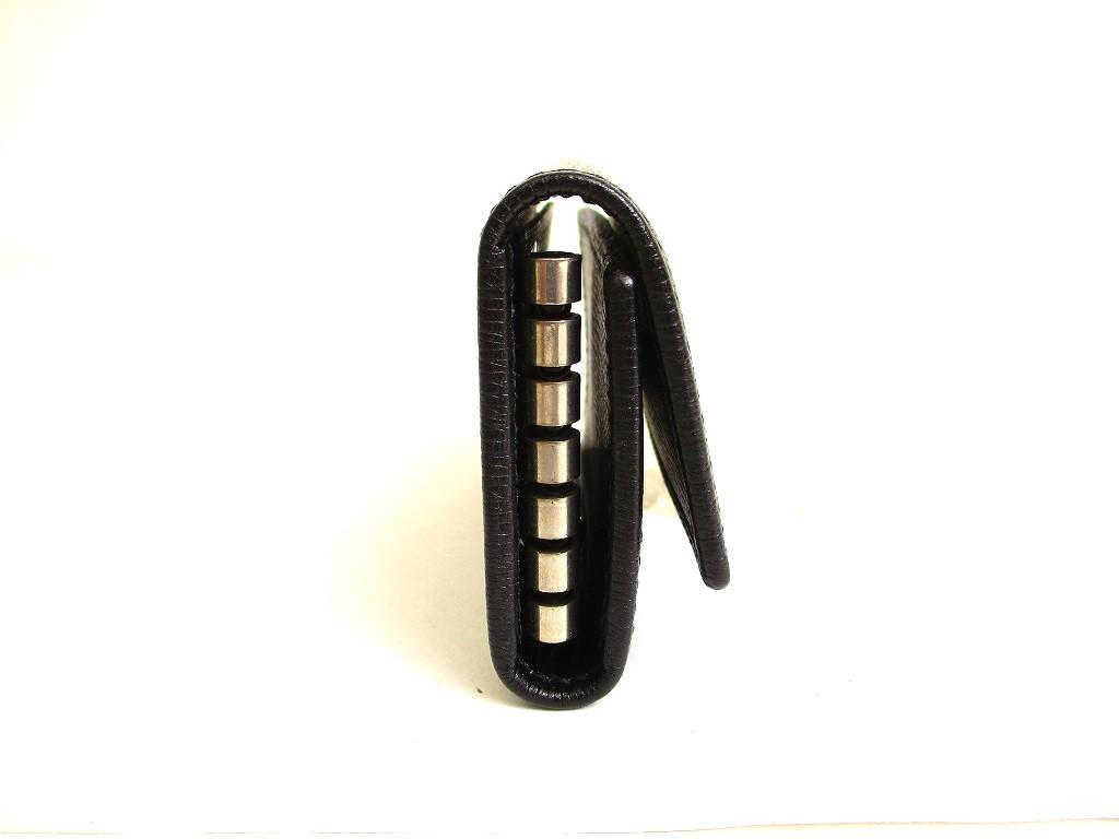 Äkta GUCCI Interlocking G Svart Läder 6 Bilder Nyckelfodral #a016 Öppen kartong