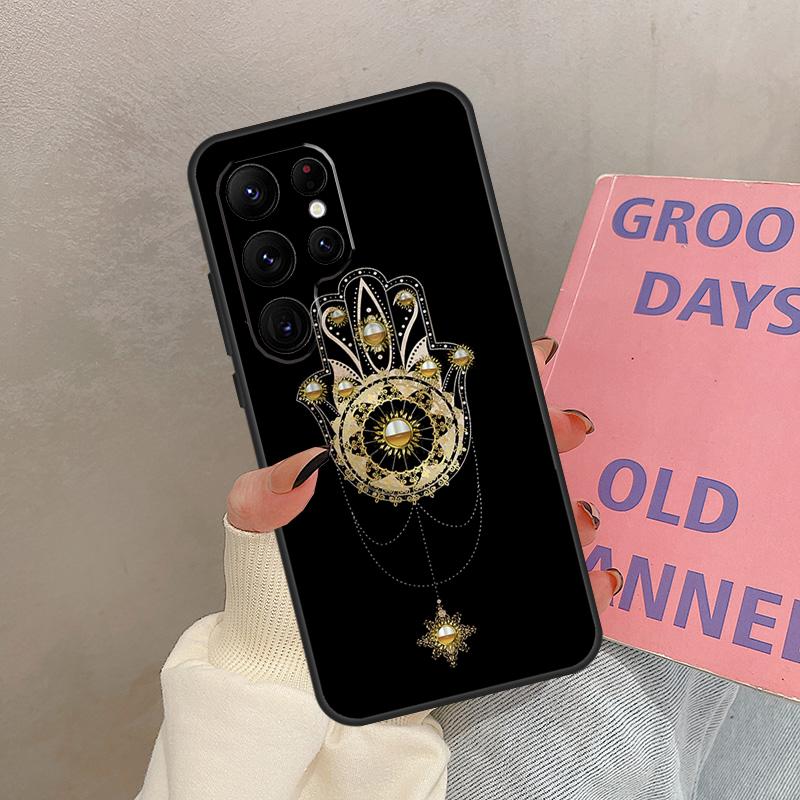 Hamsa Hand Of Fatima Case For Samsung Galaxy S24 Ultra S20 S21 S22 S23 S25 Ultra S9 S10 Plus S25 FE Cover Coque