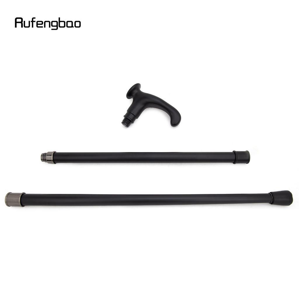 Black Ergonomics Alloy Fairy Wands Spiral  Right Hand Walking Cane Walking Stick Wand Cosplay Wedding Birthday Party Stick 92cm