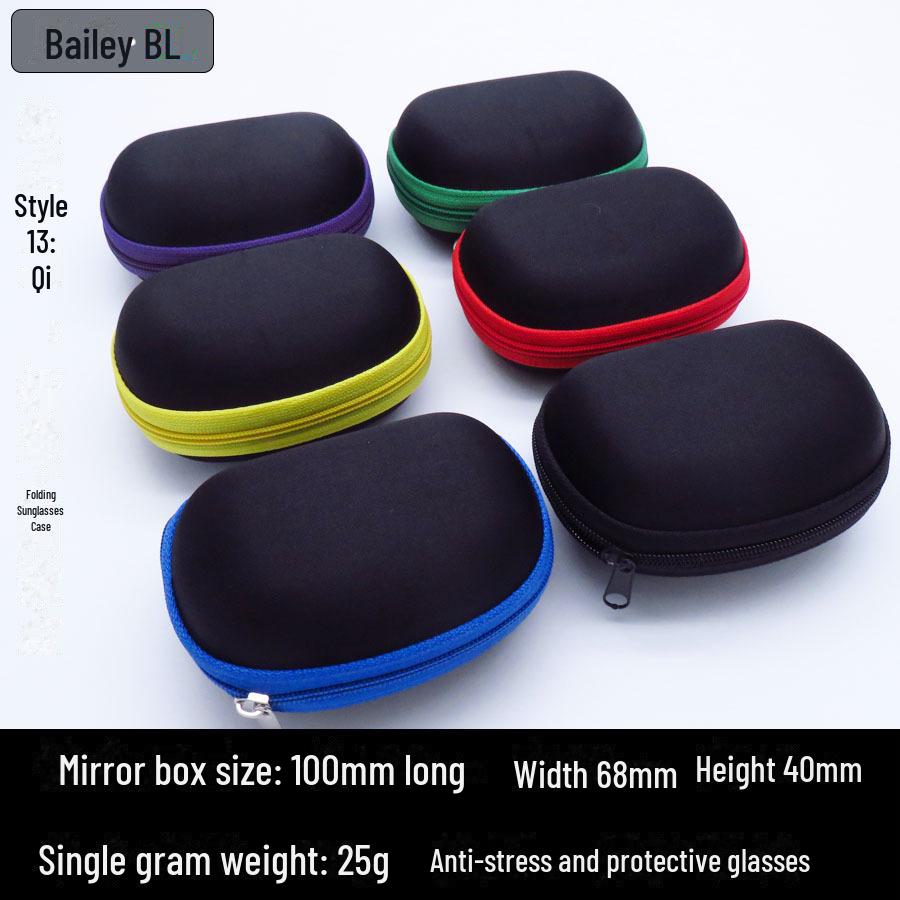 Cycling Sports Zipper Sunglasses Storage Case - EVA Black