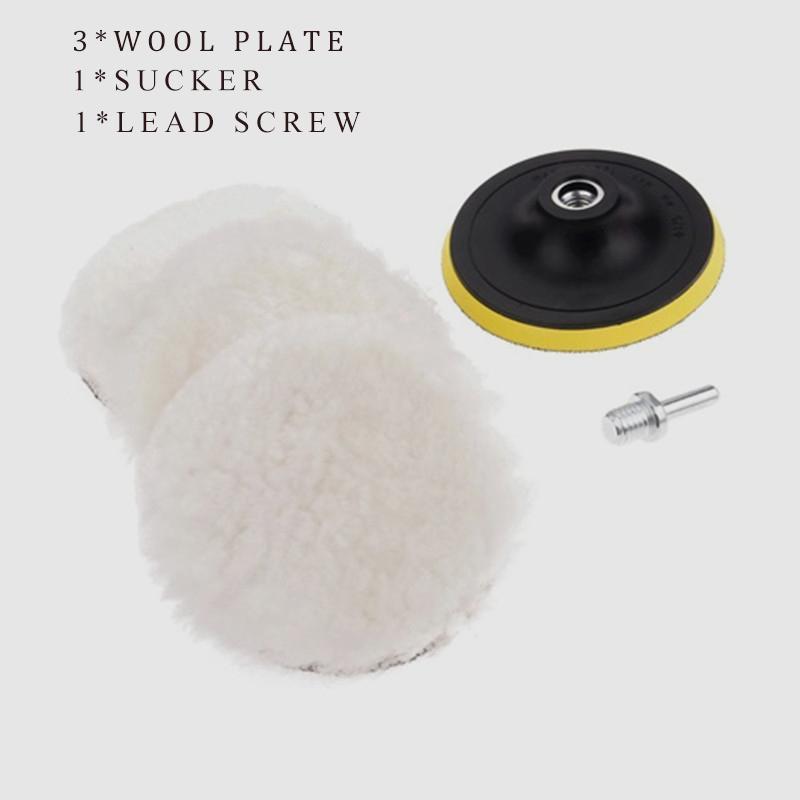 5PCS 3/4/5/6/7 Inch Polishing Kit Polishing Pad Car Waxing Sponge Disk Wool Wheel Auto Paint Care Polisher Pads Car Gadget