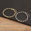 Nidin High Quality Simple Style Smooth Round Beads Charm Hand Bracelets 3 Colors For Female Copper Jewelry Wholesale Accessories
