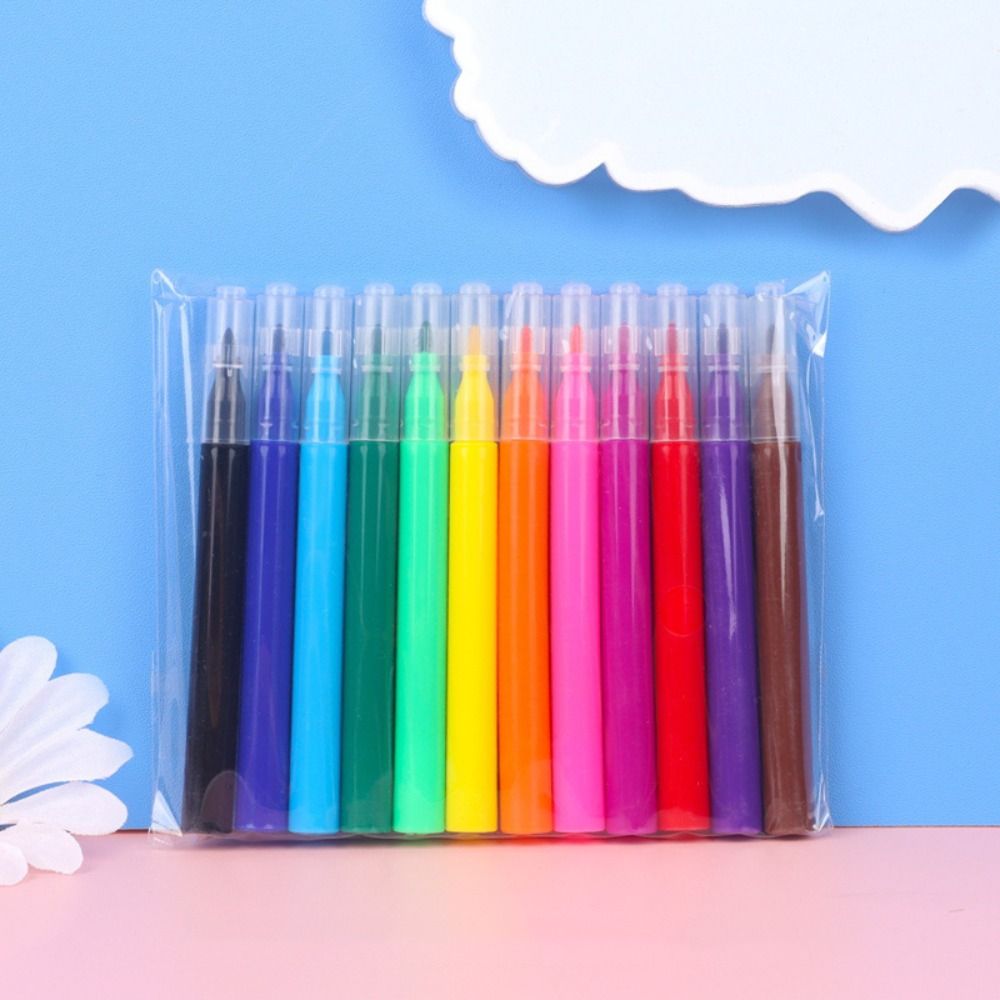 Safe Coloring Markers Color Filling Colorful Watercolor Pen DIY Graffiti Bag   Children