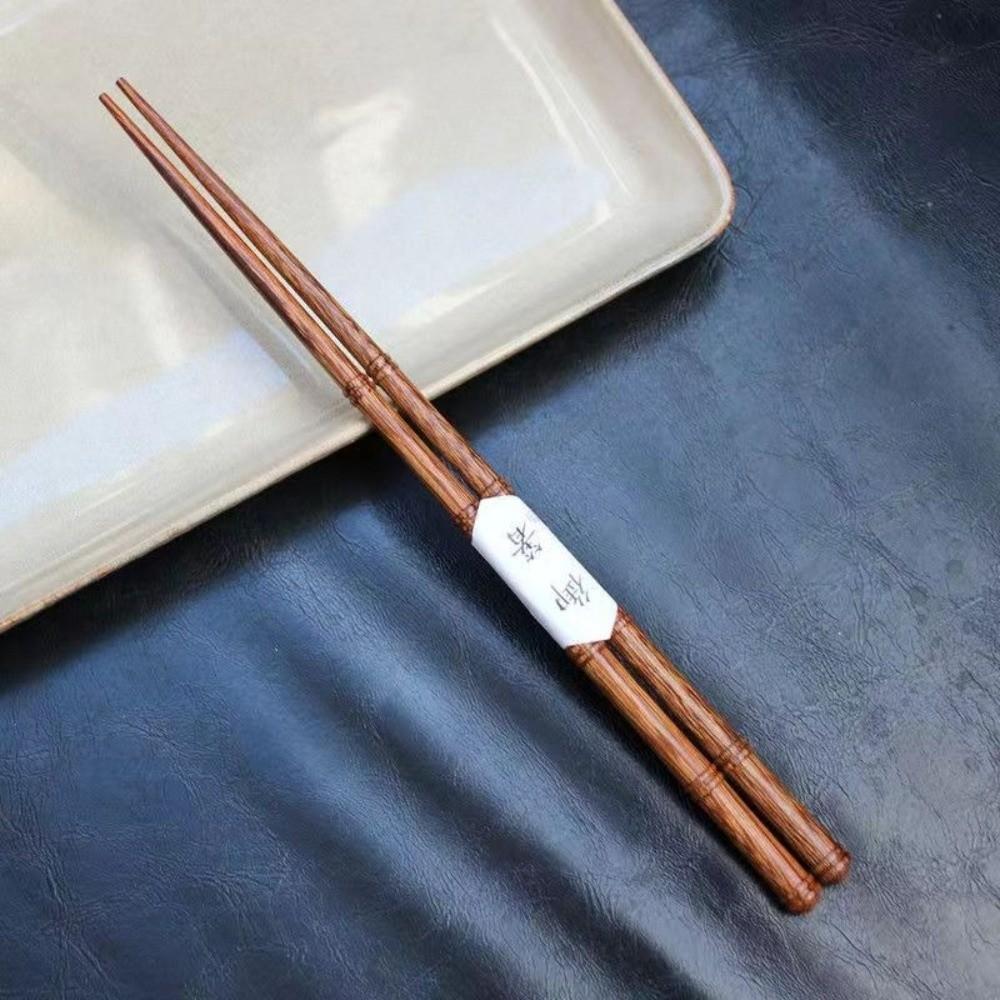 1 Par Hashis de Madeira de Cor Sólida Estilo Japonês Hashis Pontiagudos Hashis de Sushi de Alta Qualidade