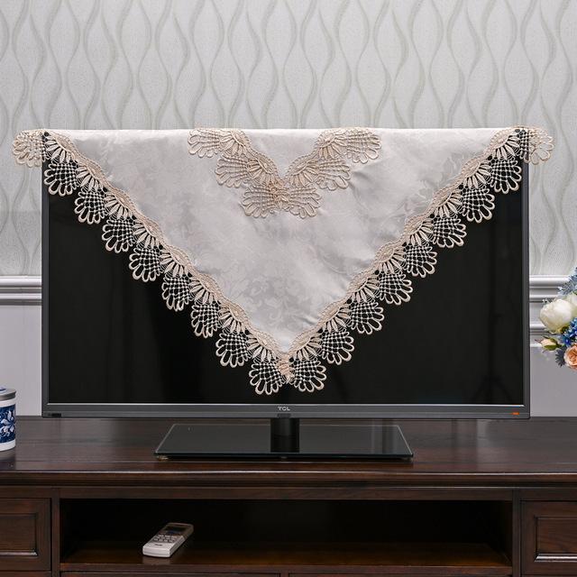 Tablecloth Square Table Cloth Yarn Embroidery Lace Table Cloths For Computer Table Cover Lcd Tv Towels Table Juppe Dust Cover