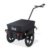 Carrello Bici da Cargo Passeggino da Giardino con Portapacchi Utilità Bagagli e Ruote Nero