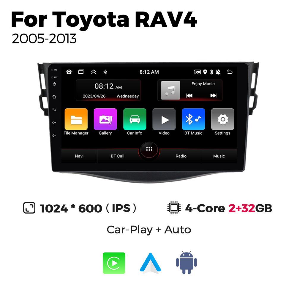 Navifly 2din Radio Auto Android Player Multimedia Video Navigație GPS Pentru Toyota RAV4 Rav 4 2005-2013 Carplay Stereo Unitate Principală