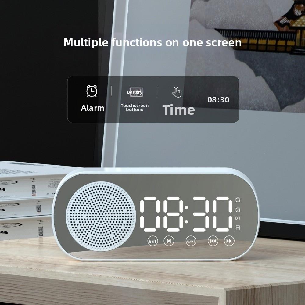 Double Alarm Bluetooth Clock Wireless Wireless Bluetooth Speaker Digita Alarm Clock Gifts