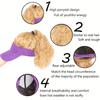 Purple Hollow Top Hat Corn Bearded Ponytail Hat Wig Female Wig Heat-resistant Fiber Wig Simple and Natural To Wear