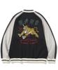 Not4Nerd Horned Tiger Souvenir Knit Zip Up - Black
