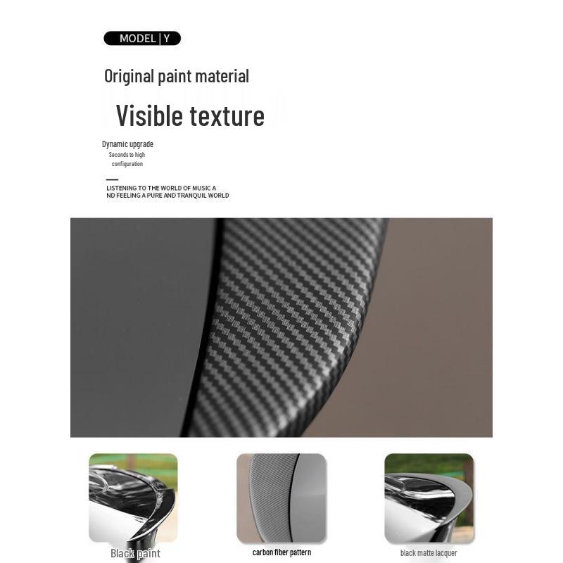 Tesla Model Y/3 Carbon Fiber Rear Wing: Enhances Performance, Reduces Wind Resistance, No Drilling Required.