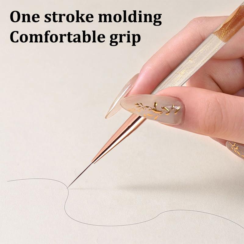 1/2Pcs French Plaid Nail Art Brushes Set Line Grid Pattern Drawing Pen For Diy Uv Gel Extension Painting Supplies Diy Design