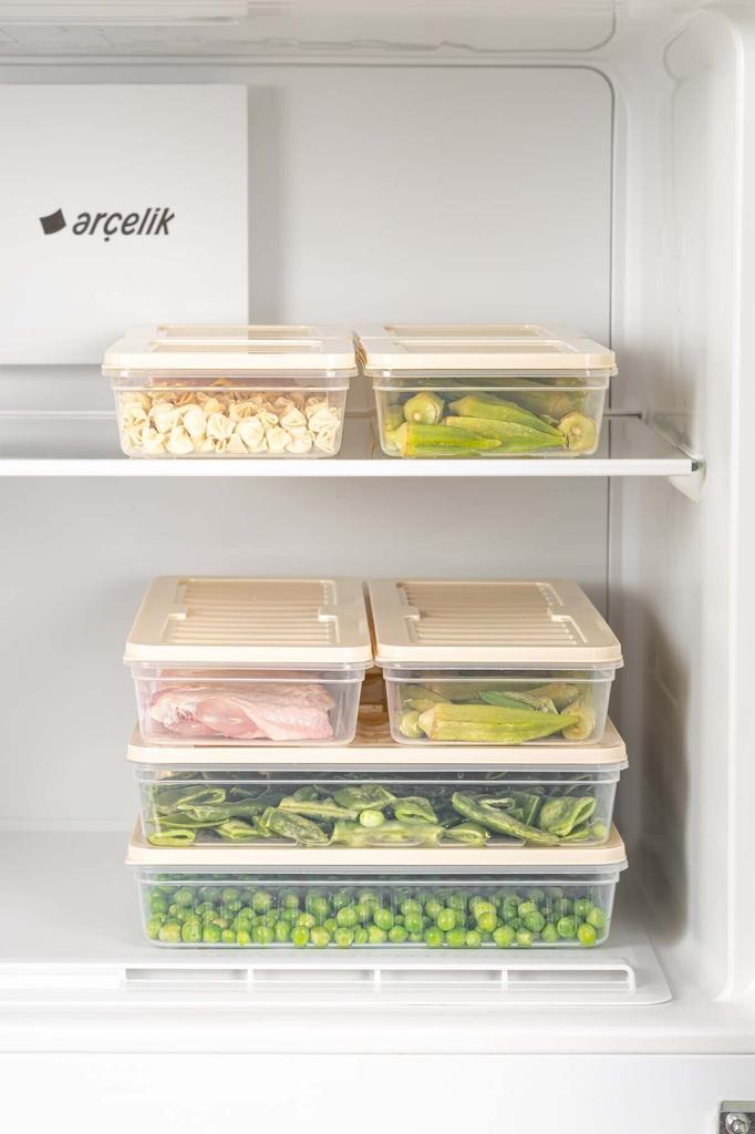 Set of 24 Freshbox Microwave and Freezer Suitable Storage Container Cream Color