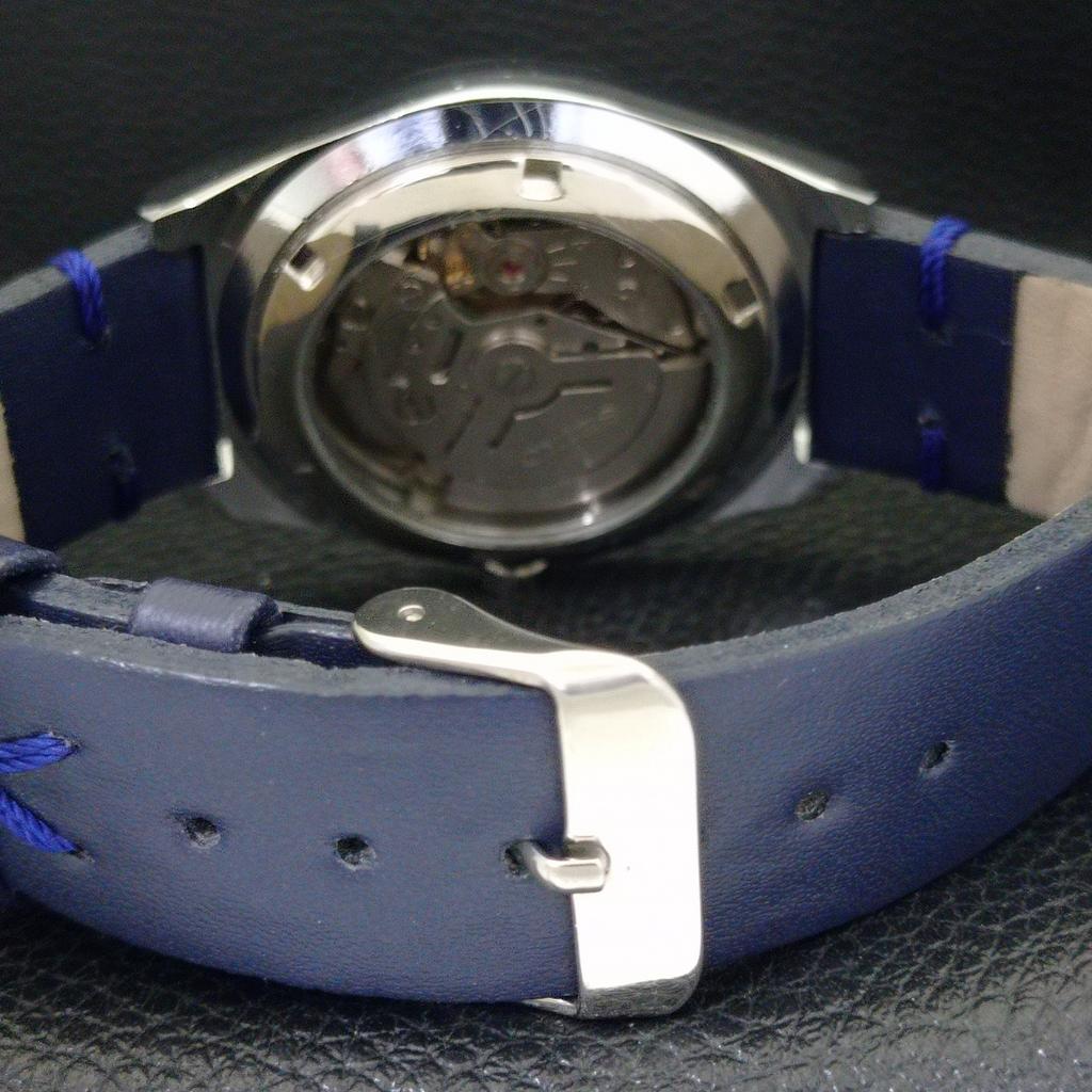 REFURBISHED VINTAGE SEIKO 5 AUTOMATIC 6309A JAPAN MENS BLUE DIAL WATCH a440892-4