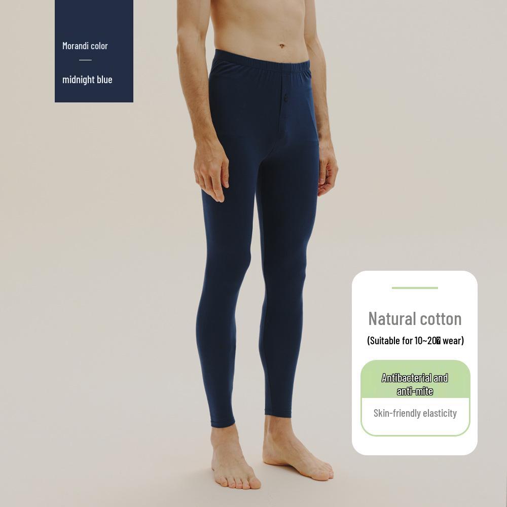 Męski bawełniany zestaw bielizny termicznej - od nastolatków do seniorów, cienki, plus size, flanelowy, ciepły na jesień/zimę