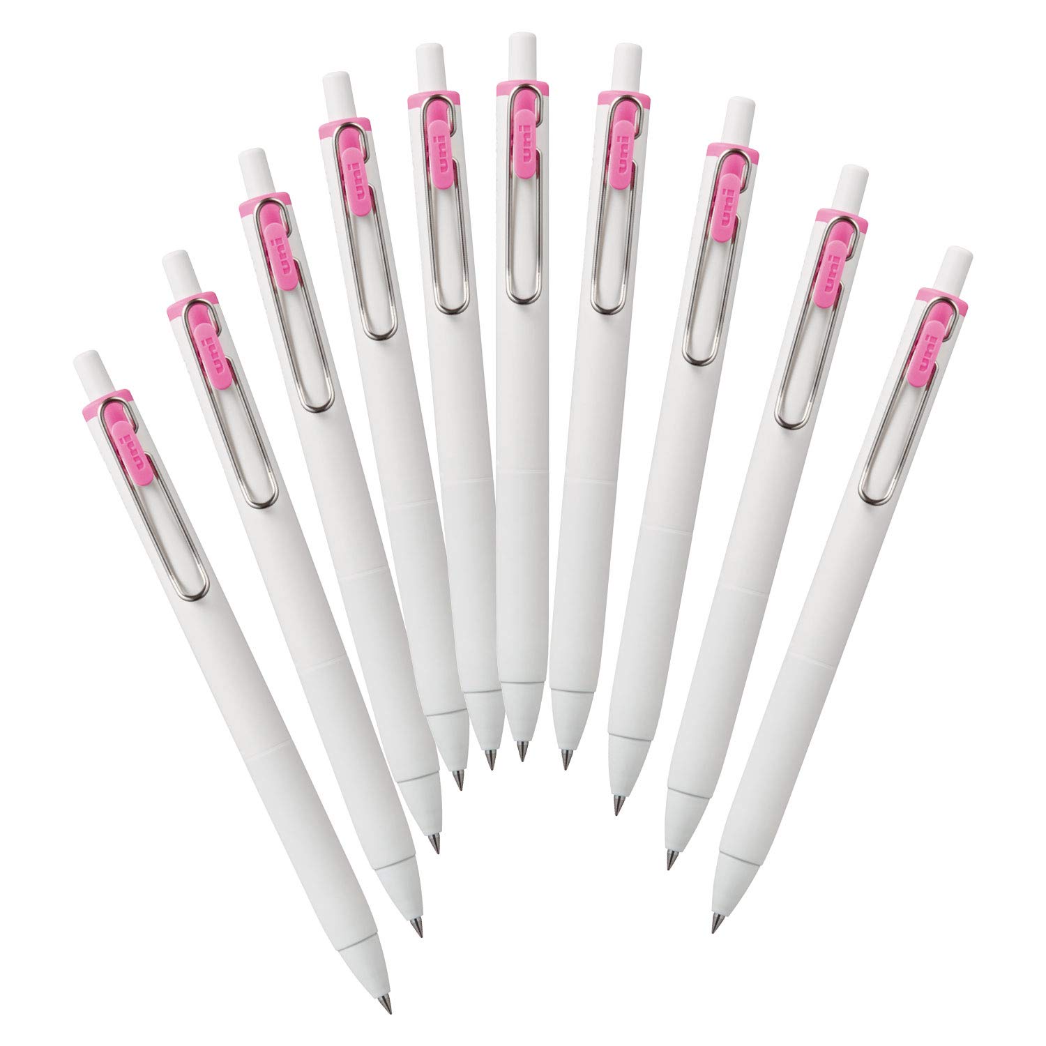 Mitsubishi Pencil One Гелевая шариковая ручка Baby 10 шт. Uni-ball, 0,38 мм, Розовый, ручки, UMNS38.68