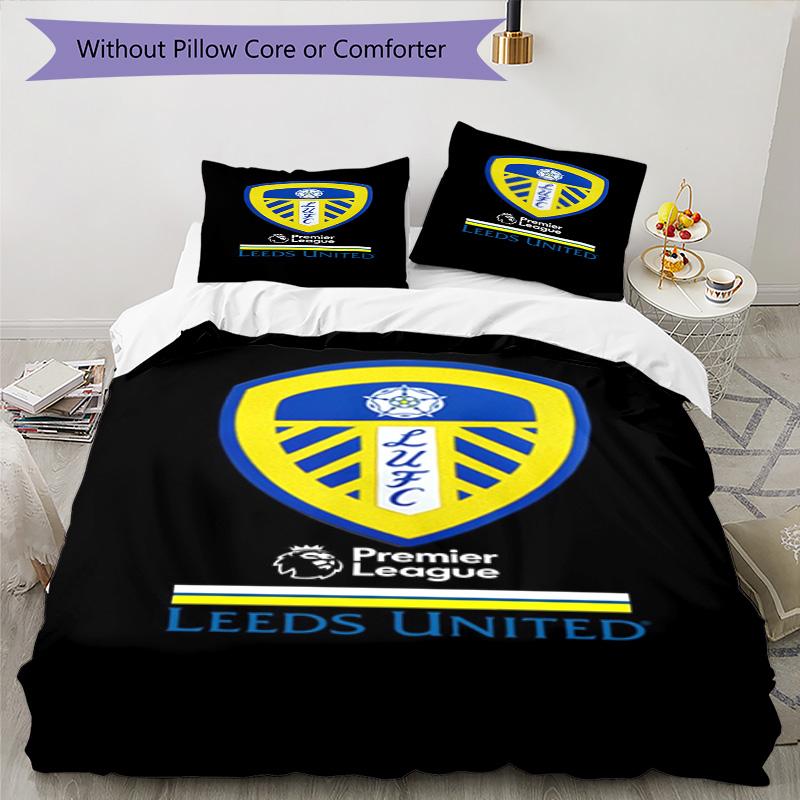 Fc Crest Design Printed Pattern Duvet Cover Set – includes 1 duvet cover and 2 matching pillowcases Bedroom decor Christmas gifts