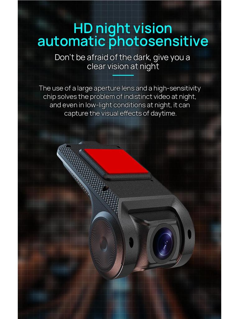 Zinc Alloy Night Vision ADAS Dash Cam with USB and HD Starlight Features